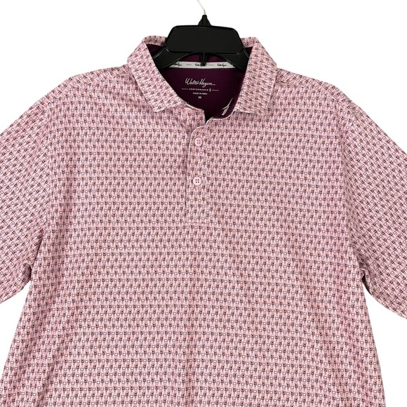 Walter Hagen Other - Walter Hagen Performance Golf Polo Shirt M novelty micro whiskey bottle print